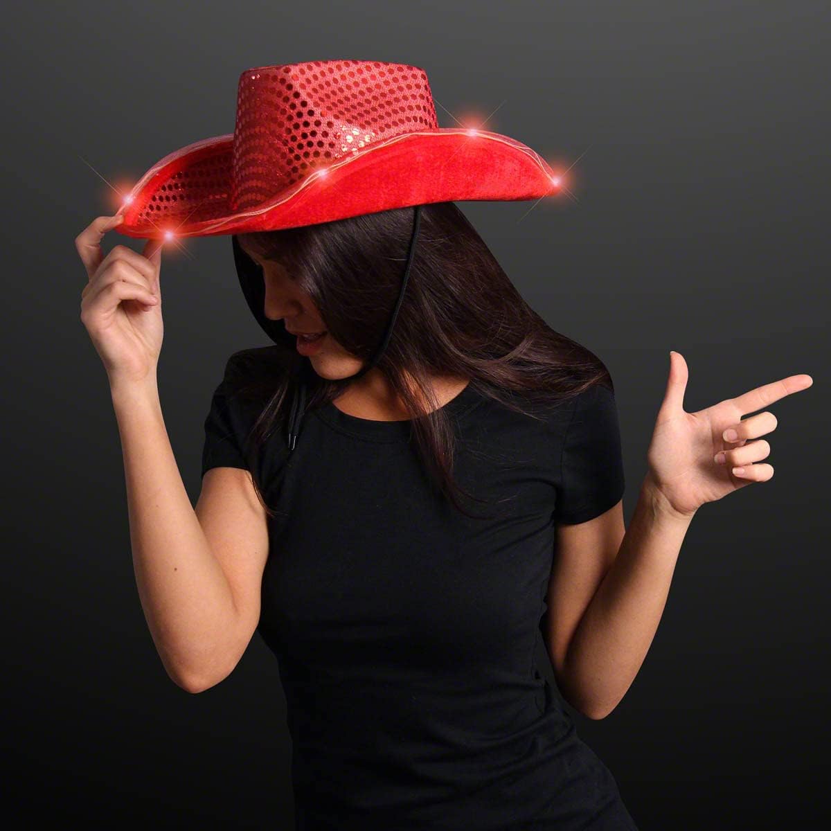 Windy City Novelties LED Light Up Sequin Cowboy Hat