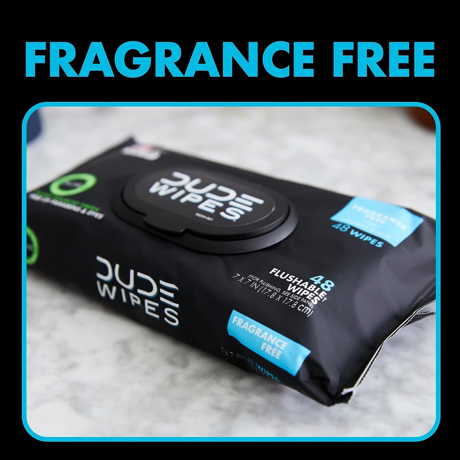 DUDE Wipes - Flushable Wipes - 144 Wipes - Unscented Extra-Large Adult Wet Wipes - Vitamin-E & Aloe for at-Home Use - Septic and Sewer Safe, 48 Count (Pack of 3)