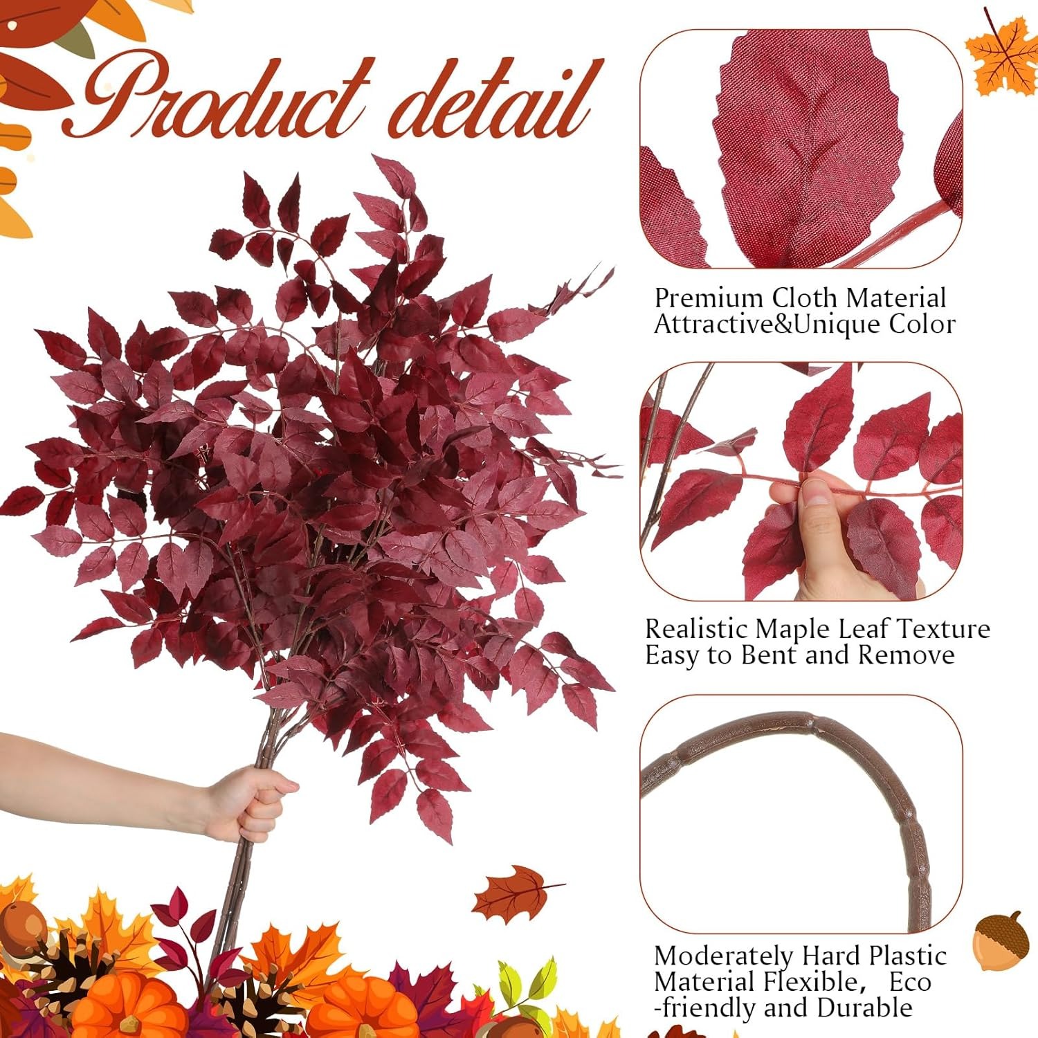 ⚡Flash Sale⚡6 Pack-39 inch Artificial Cimicifuga Plant Leaf