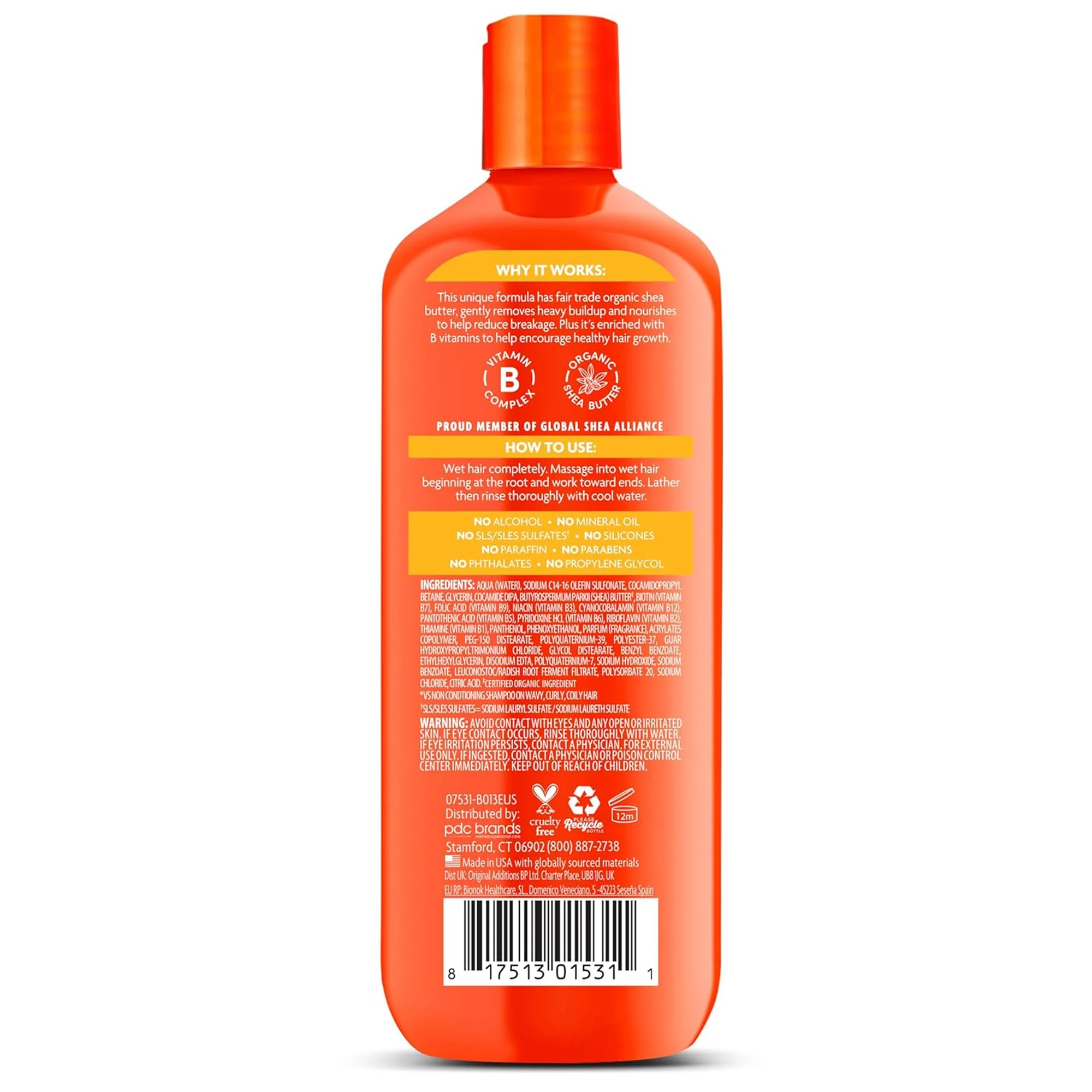 Cantu Shea Butter Sulfate-Free Cleansing Cream Shampoo, 13.5 Ounce