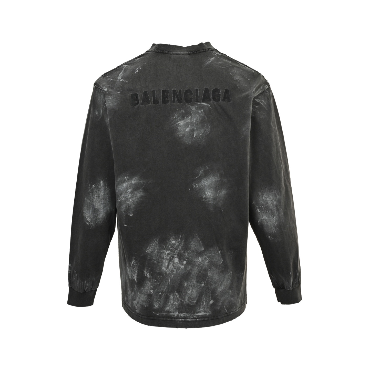 Balenciaga 25Fw paint inkjet embroidered long-sleeved T-shirt