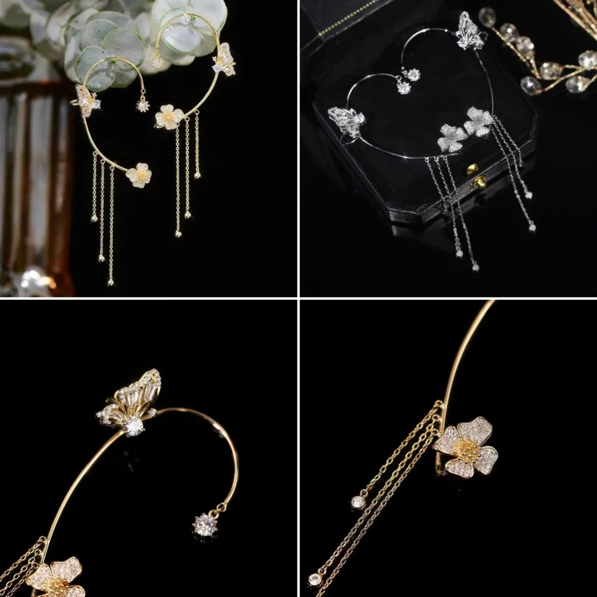 🔥Last Day 50% OFF🔥✨2023 New Release! Butterfly Tassel Style Zircon Earrings