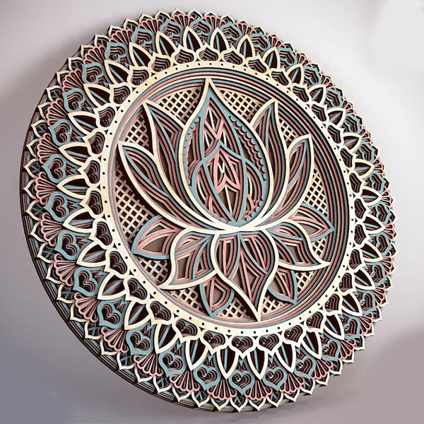 Lotus Flower Wooden Mandala-Art Wall【BUY 2 FREE SHIPPING】