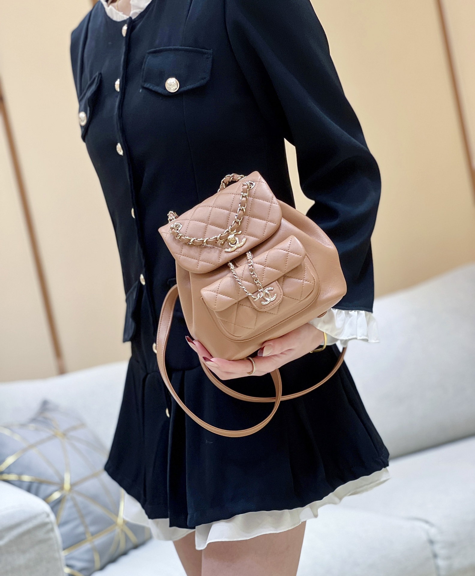 Chanel 24S duma small backpack AS2908