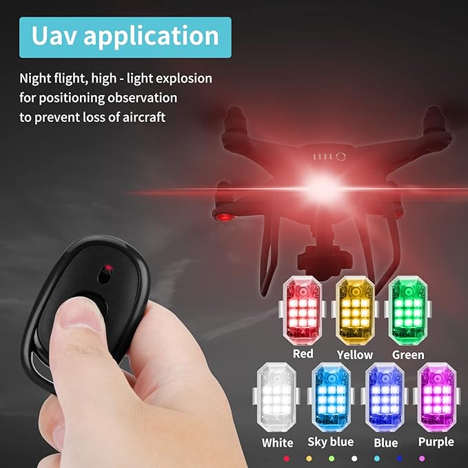 Mini Strobe Lights With remote control 7 Colors