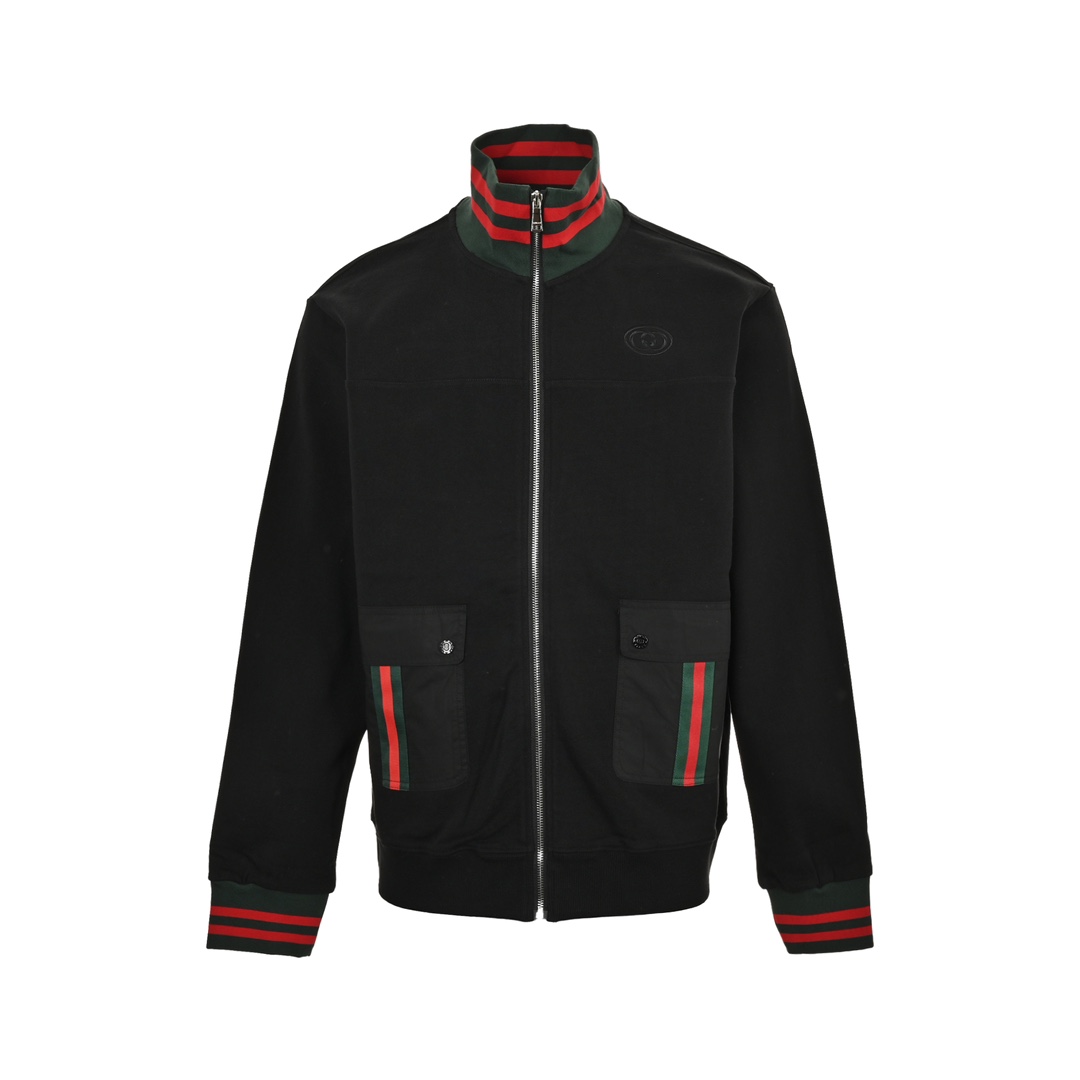 Gucci 24Fw red and green webbing work jacket