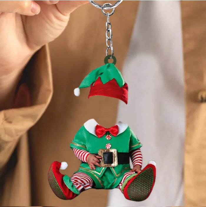 Adorable Newborn Baby - Personalized Photo keychain