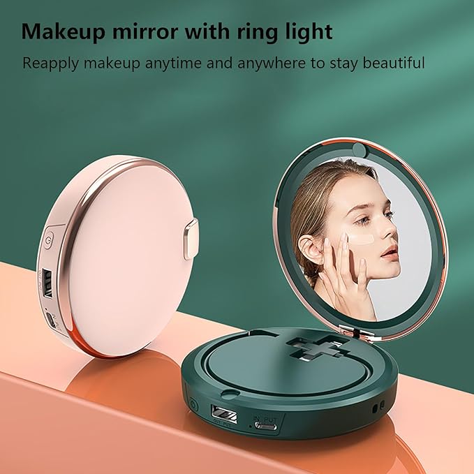 Rechargeable Hand Warmers with Cosmetic Mirror✅（Multifunctional 3 in 1）