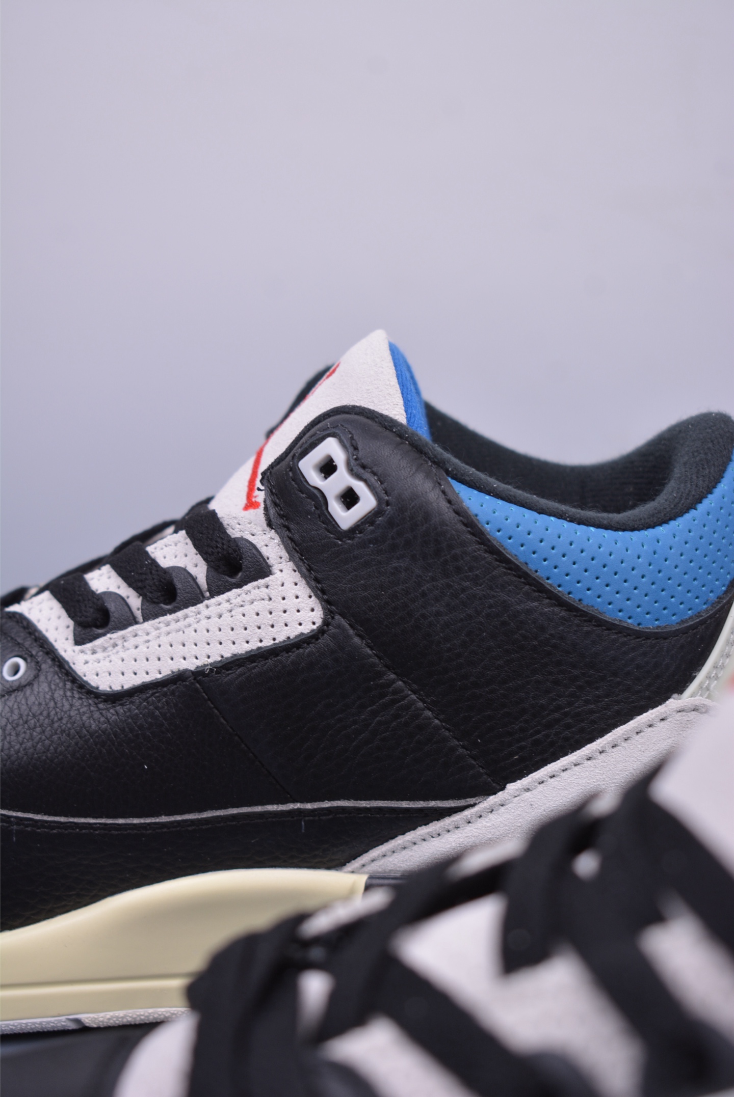 Nike Air Jordan 3 OG SP Rare Air basketball shoes Retro Black Gray Blue Reverse Hook IB8967-004