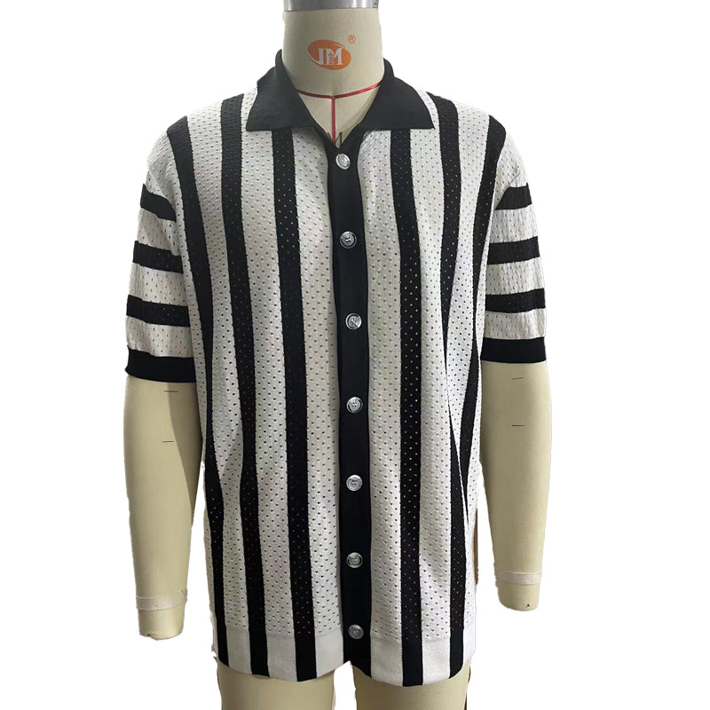 Men's Knitted Button-up