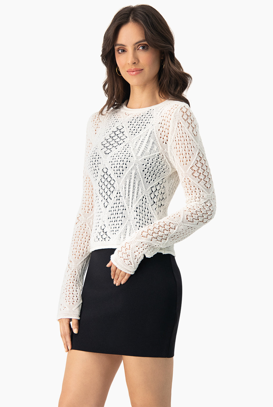 Pullover Rombos Tejido Calado