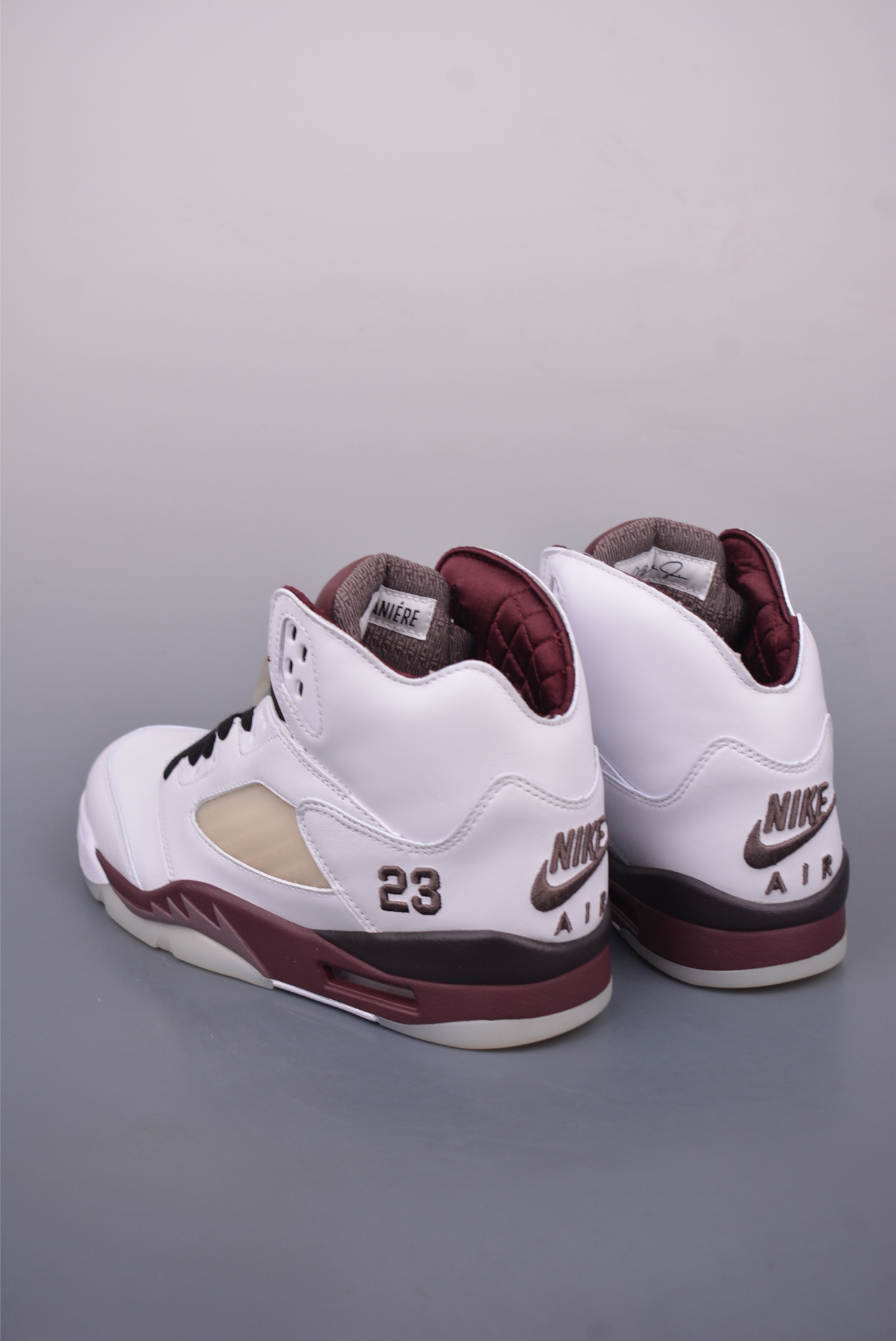 A Ma Maniére x Nike Air Jordan 5 Retro SP Basketball Shoes White Wine Red Black IB1528-100