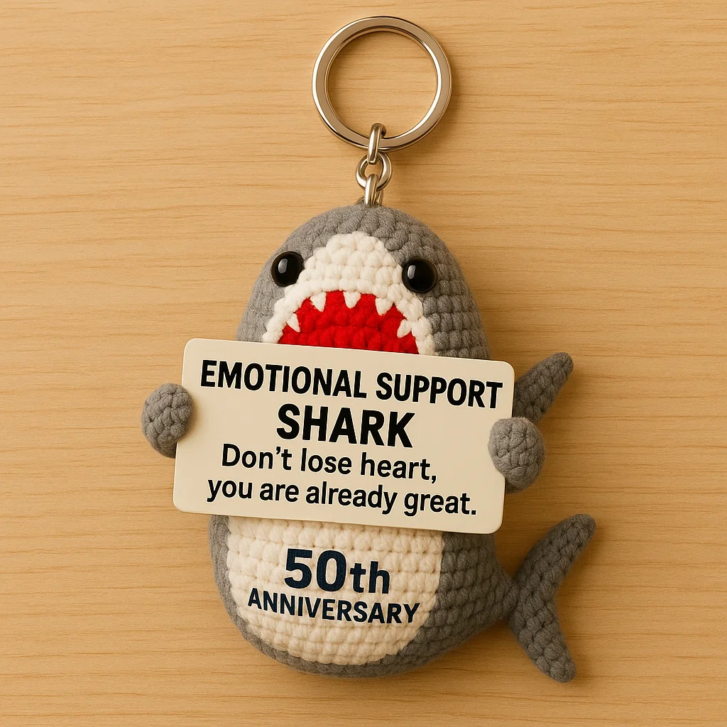 J*ws 50th Anniversary Crochet Emotional Support Doll Keychain