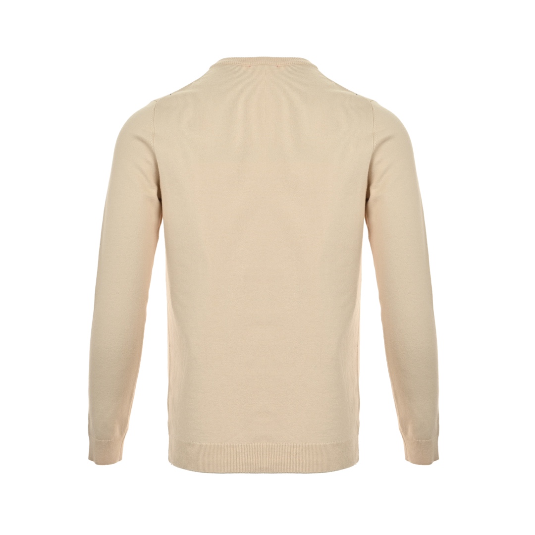 Gucci 24Fw jacquard crewneck sweater with logo hem