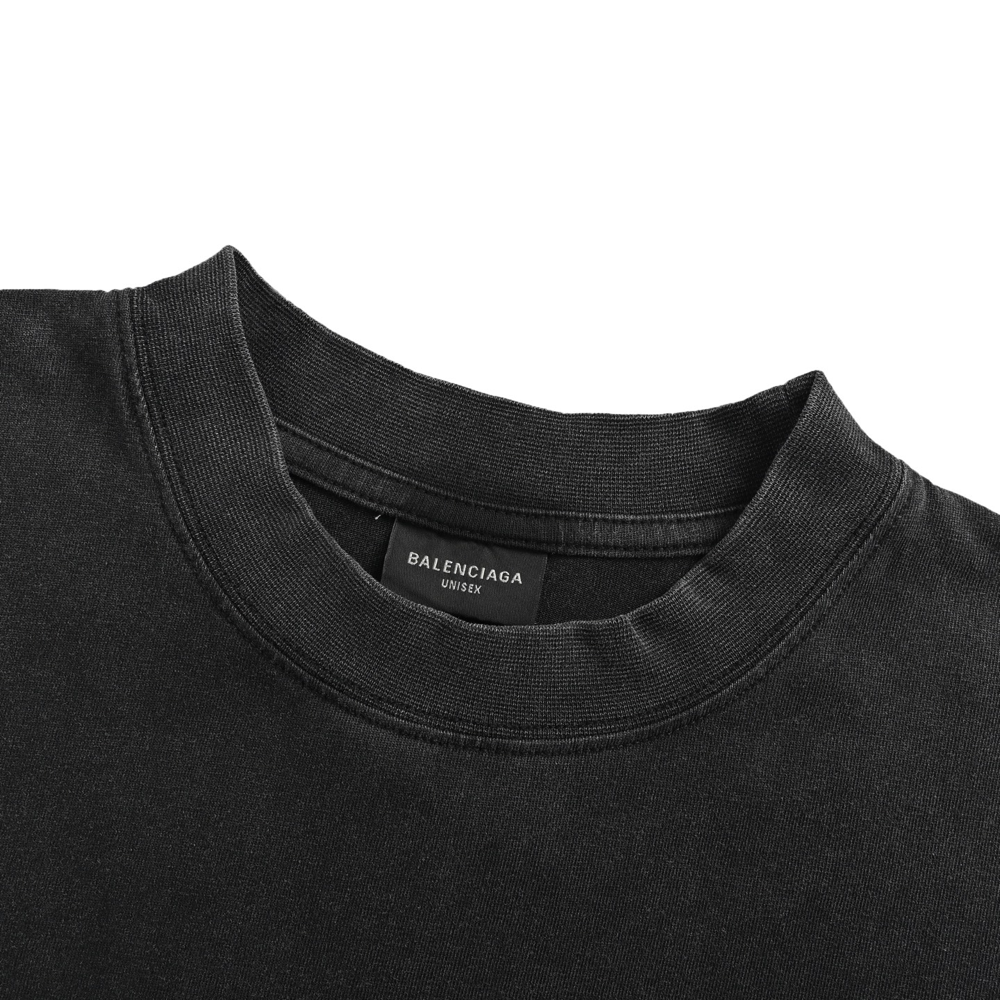 Balenciaga Night scene pattern faded letter print round neck short sleeves