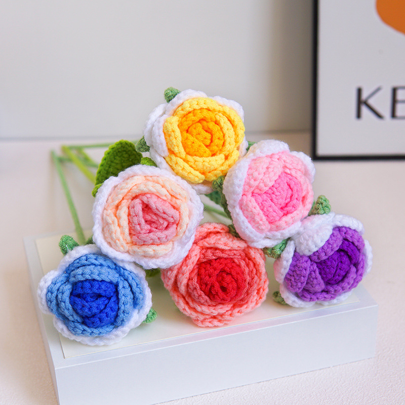 🔥Mother's Day Sale-[SAVE 50% OFF]--Handmade Knitted Rose-Never Fade