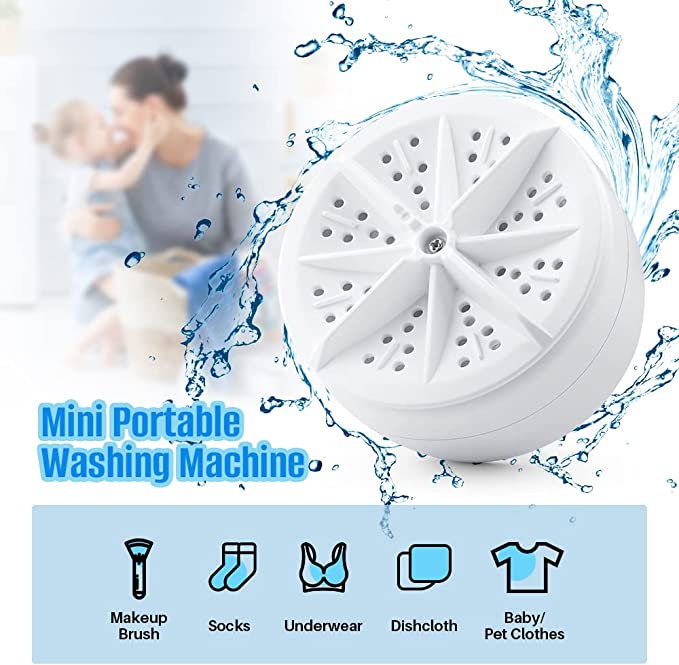 (🔥Last Day Promotion-SAVE 60% OFF)-Mini Portable Washing Machine with Suction Cups