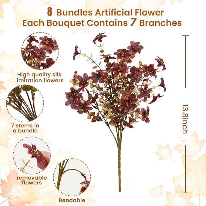 ⚡Flash Sale⚡ Artificial Mums Flowers Outdoor，UV Resistant