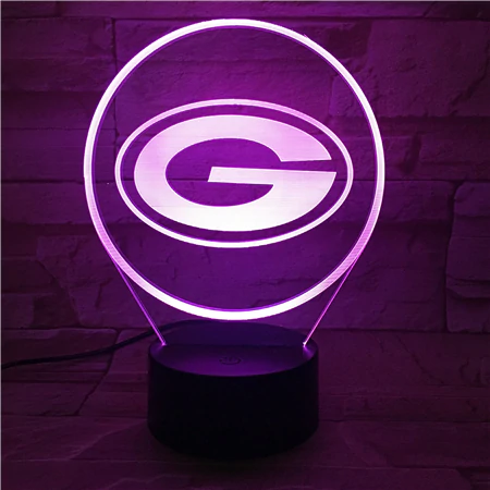 GREEN BAY PACKERS 3D LED LIGHT LAMP