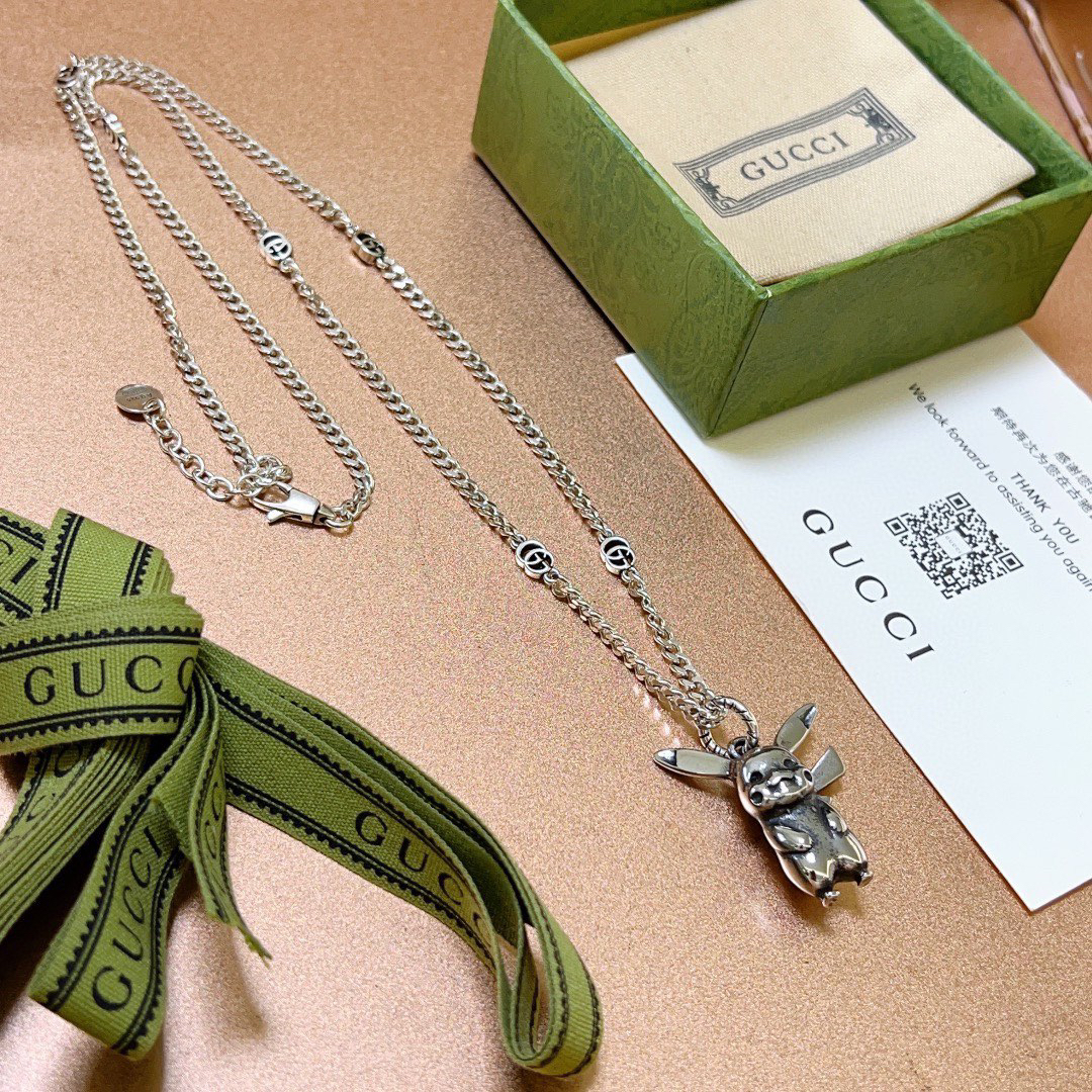 Gucci Anger Forest Series GG Pikachu Vintage Necklace