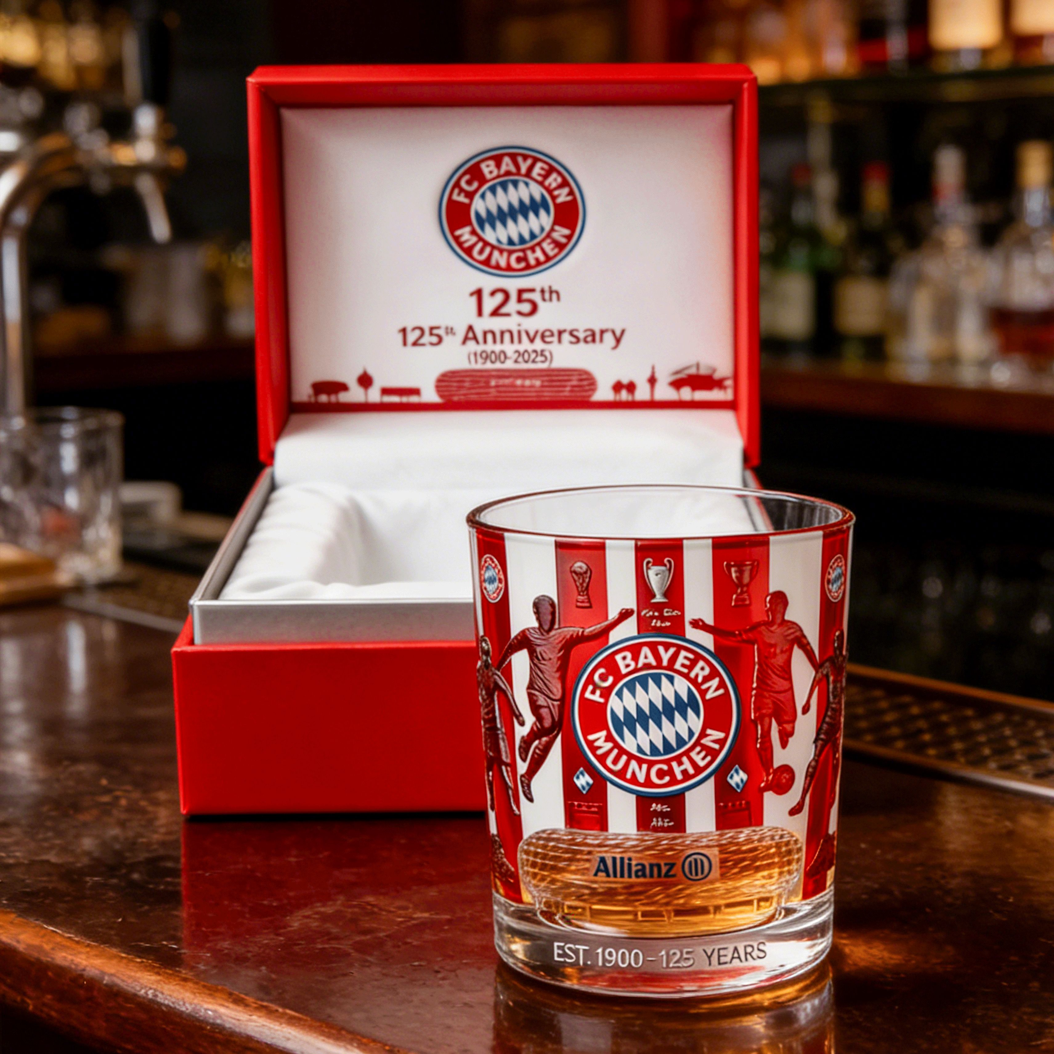 FC Bayern Munich 125th Anniversary Limited Edition Whiskey Glass