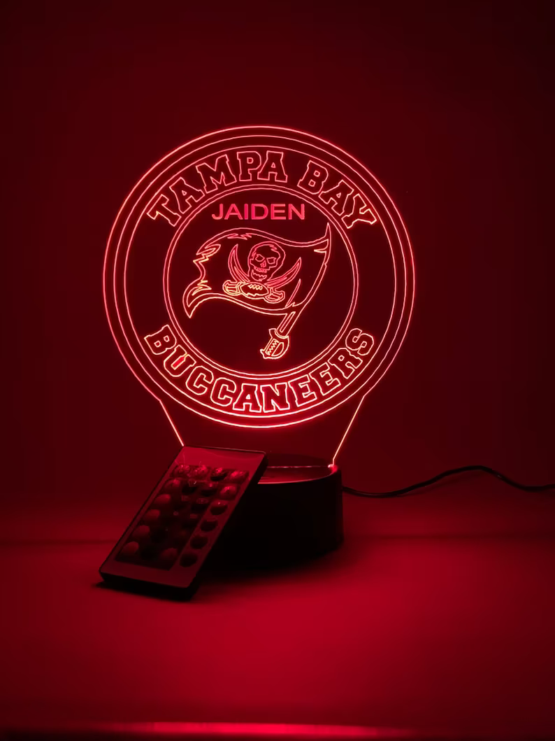 TAMPA BAY BUCCANEERS 3D LAMP PERSONALIZED