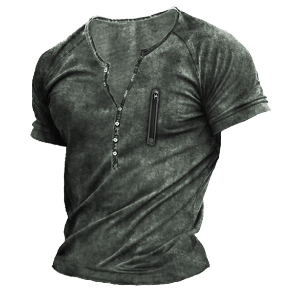 Men's Training Henley Short Sleeve T-Shirt
