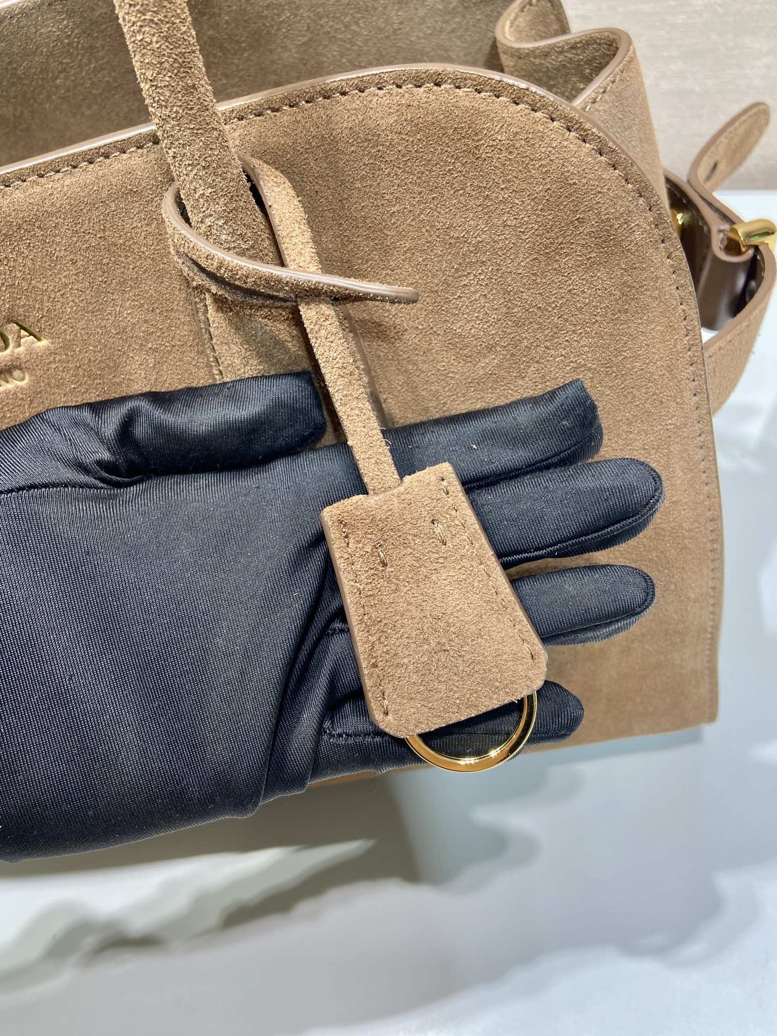 Prada Suede Tote Bag 1BG538