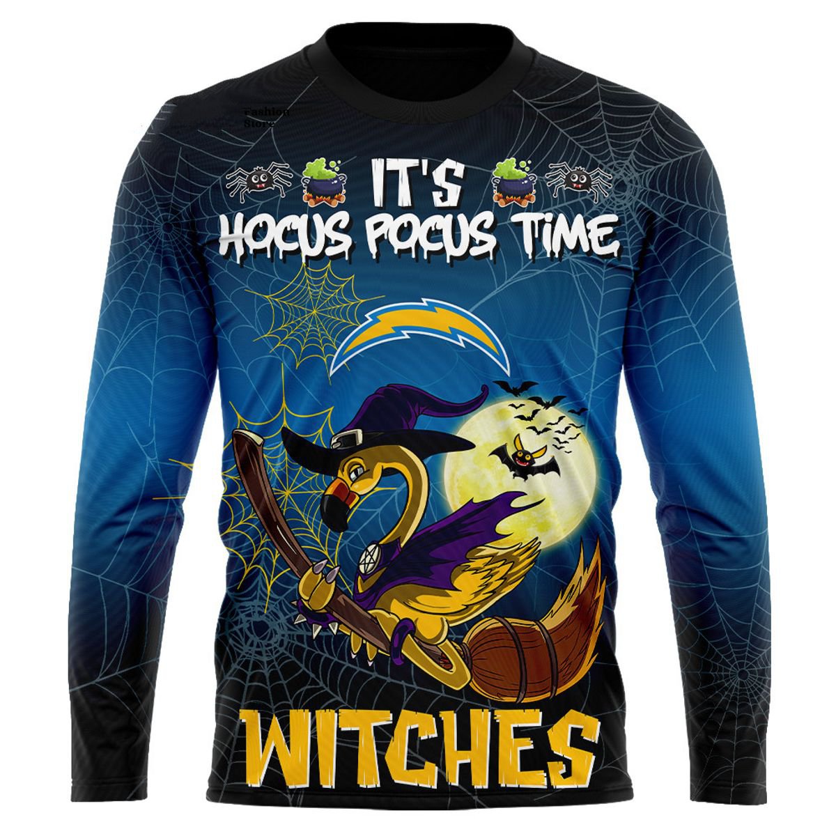 LOS ANGELES CHARGERS 3D HOODIE HALLOWEEN002