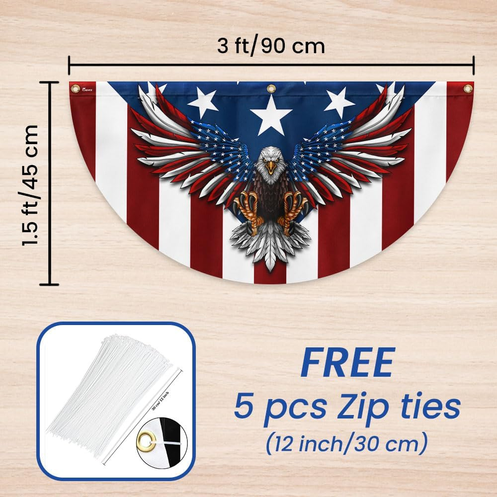 Patriot Flag Eagle Bunting Flag - Celebrate American Pride Year-Round
