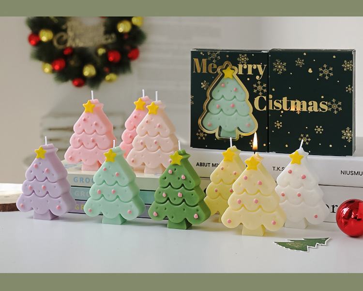Christmas Aromatherapy candle wholesale Christmas tree decoration senior hand gift small gift Candle fragrance candle