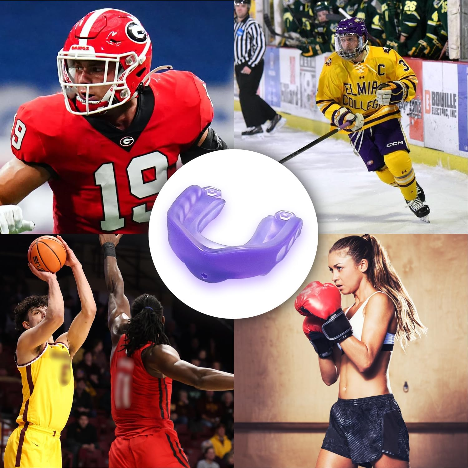 Purple Adult and Youth Football Mouth Guard