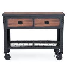 3-Drawers Rolling Industrial Mobile Workbench Cabinet and Wood Top