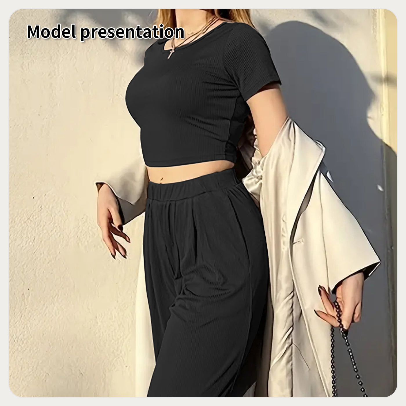 Simple Solid Color Suit for Women's Fashion