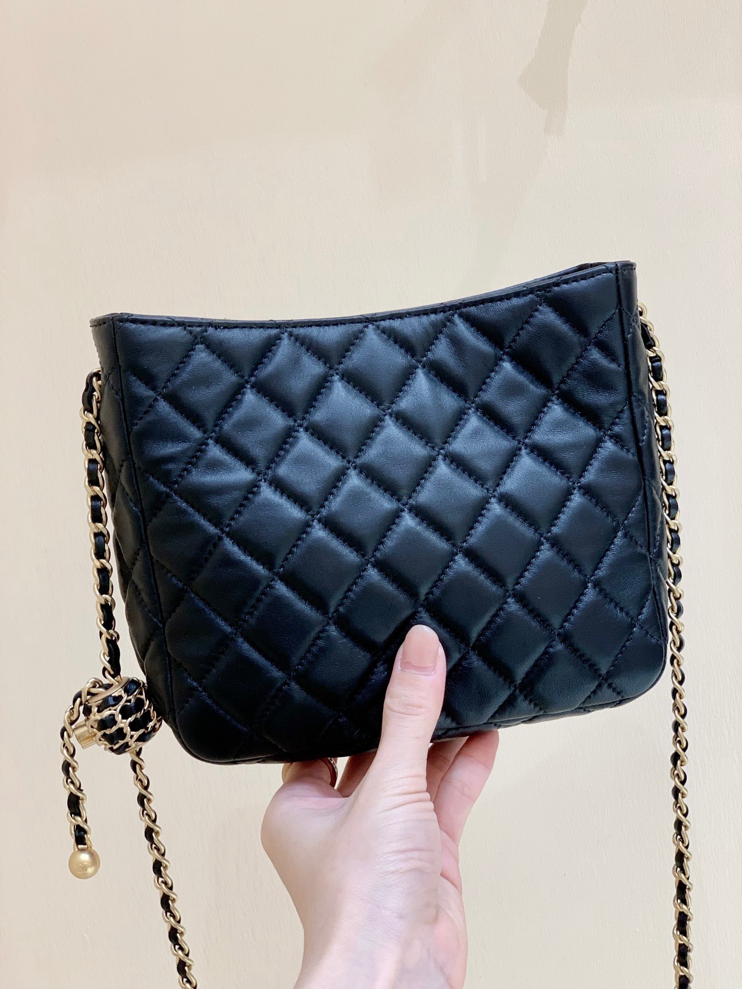 Chanel 2022cc Spring/Summer Collection Golden Ball Hobo Hippie Bag 3259