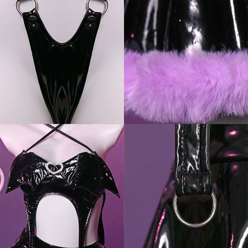 Cosplay Bat Hollow Tight Jumpsuit Skirt