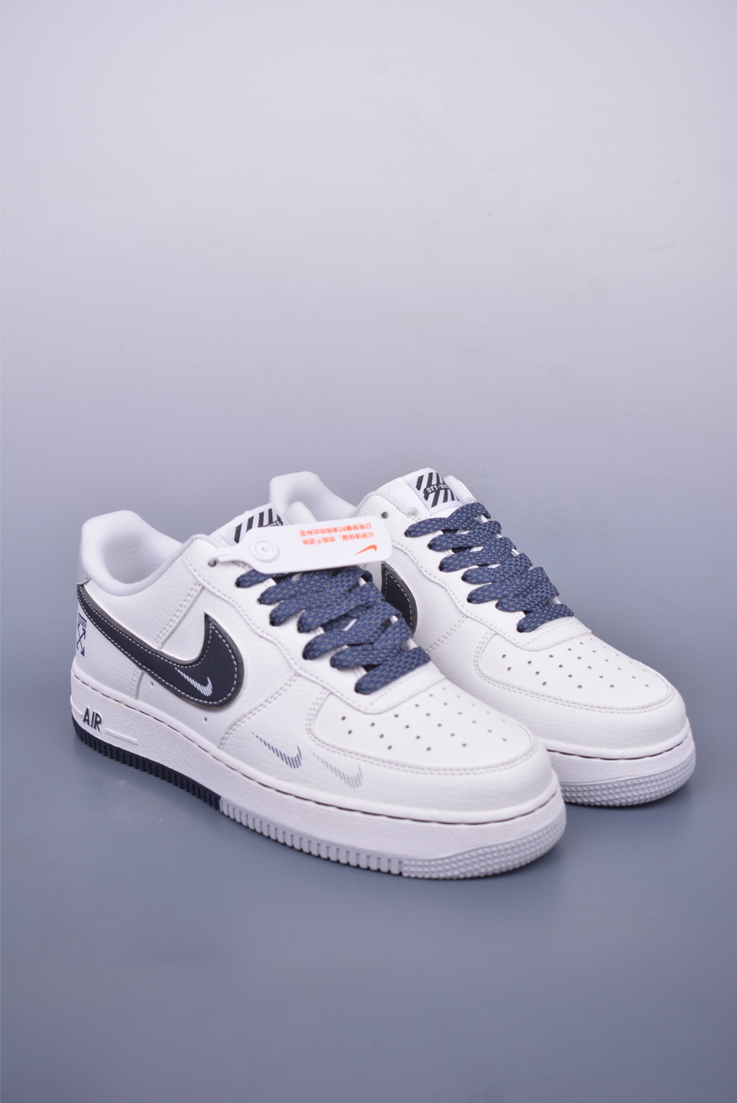 OFF WHITE x Nike Air Force 1’07 Low “Leather White Dark Blue” DQ6628-158