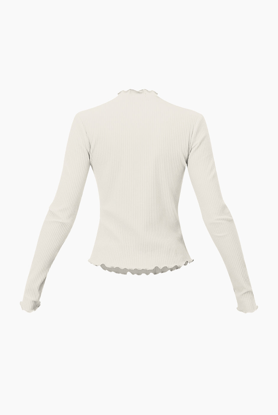 Blusa corta acanalada natural