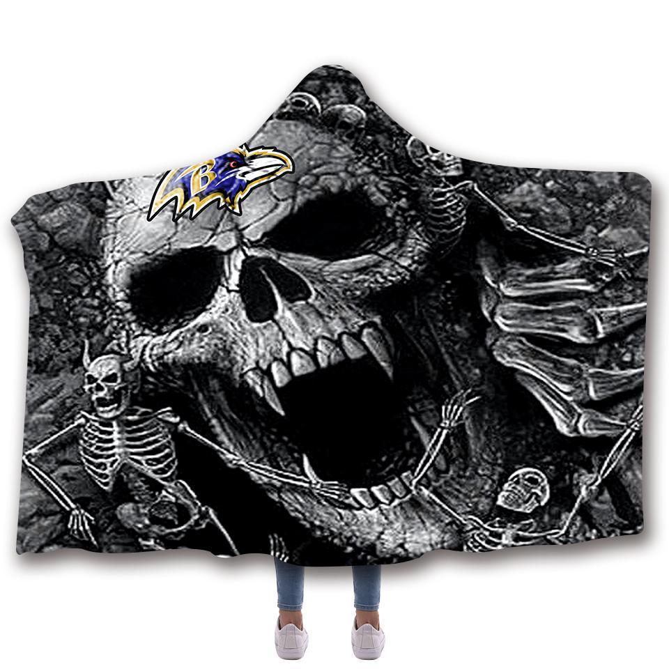 BALTIMORE RAVENS CLASSIC 3D HOODED BLANKET