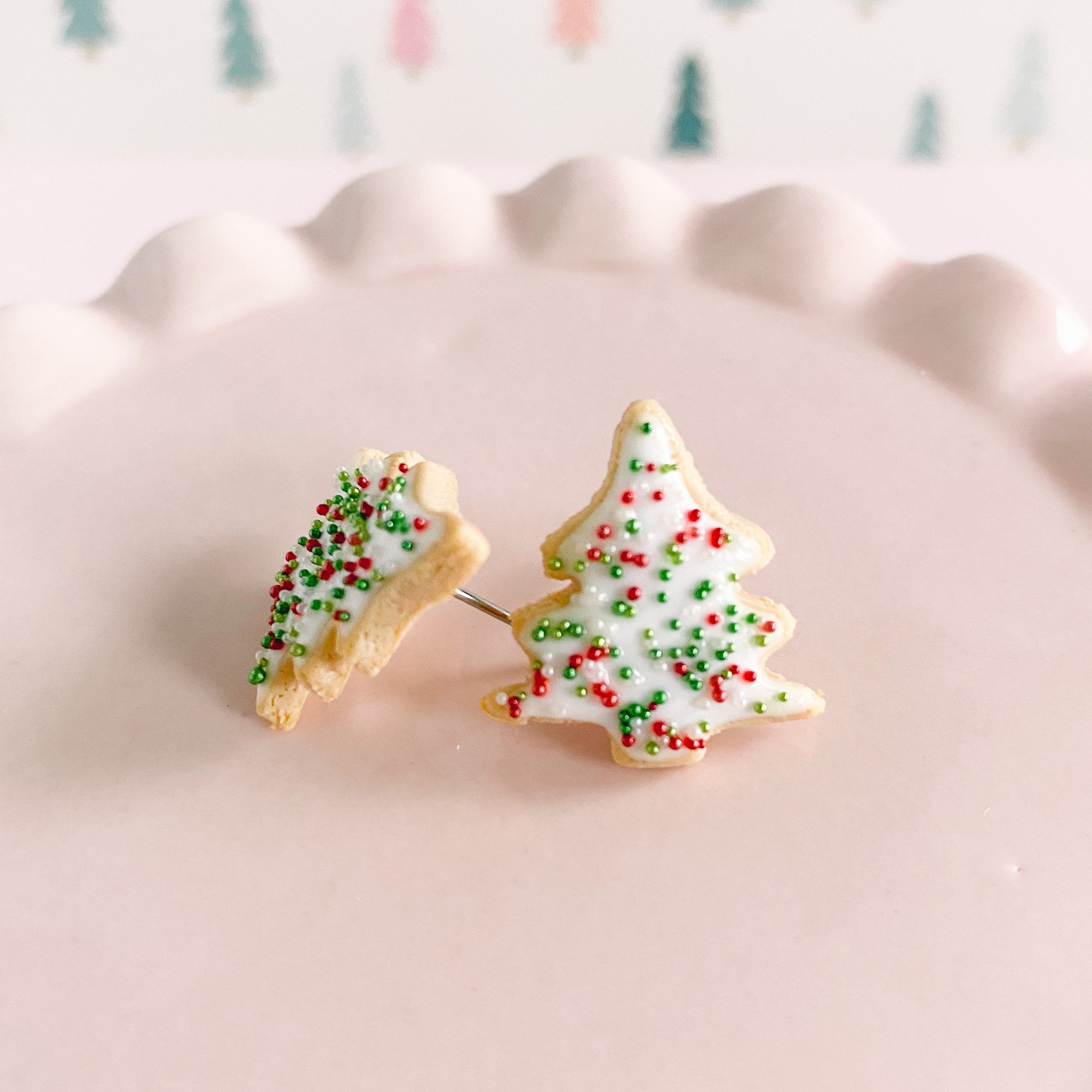 Christmas Tree Sugar Cookie Earrings
