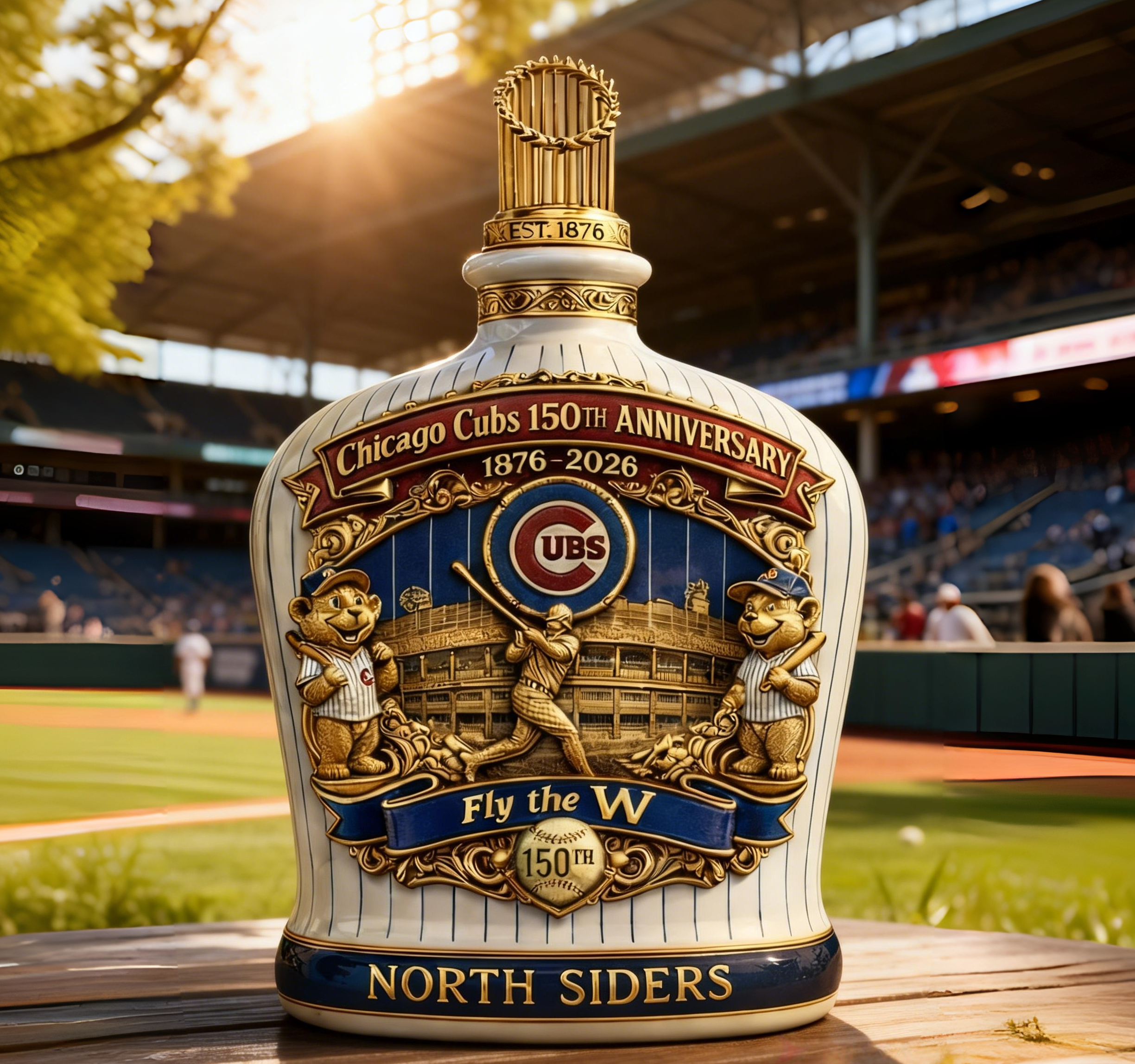 Chicago Cubs 150th Anniversary Heritage Decanter