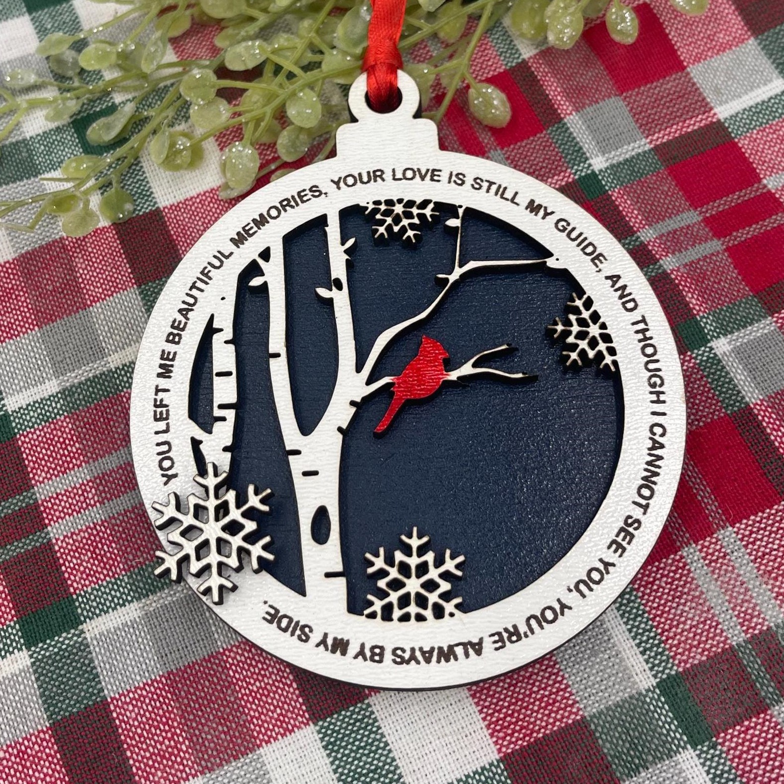 Cardinal Ornaments in Memorial of Loved One