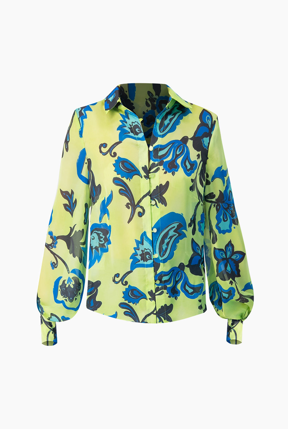 Blusa estampada recta y manga larga