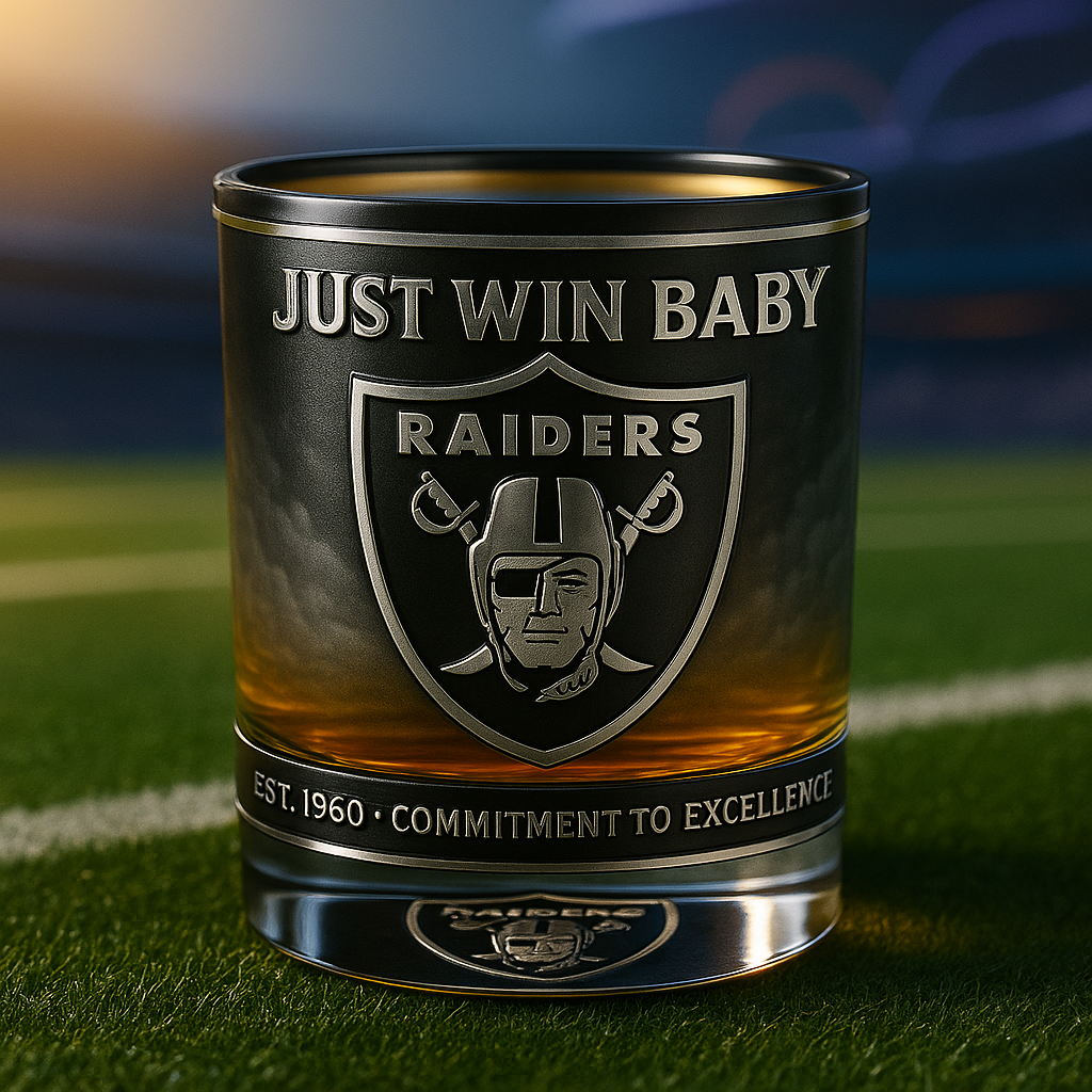 Just Win Baby - Las Vegas Raiders Whiskey Glass