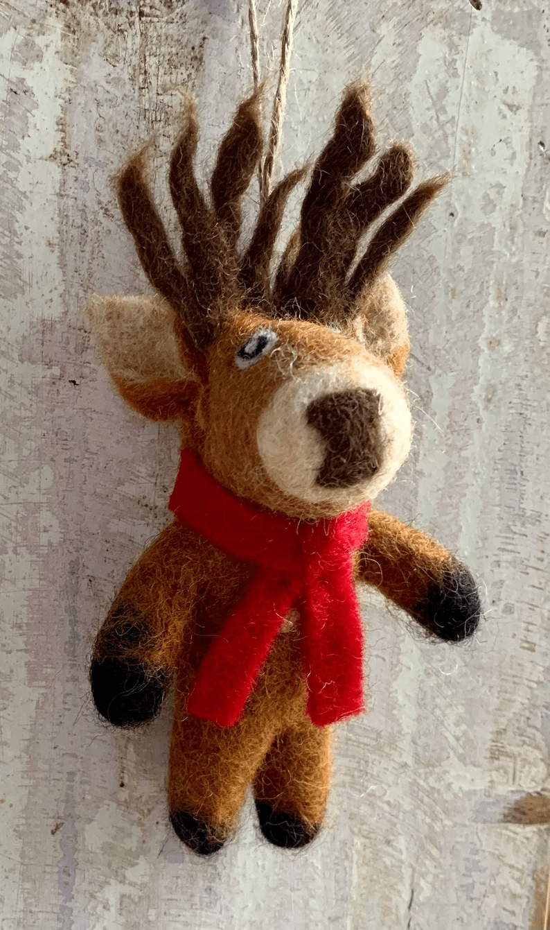 Felt Elk Felt Wool Christmas DECORATION