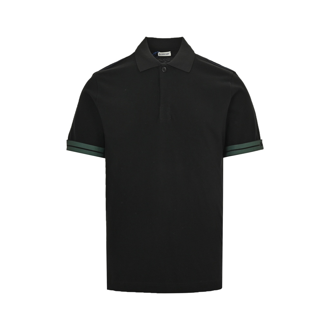 Burberry 24ss folded embroidered horse print Polo short sleeve