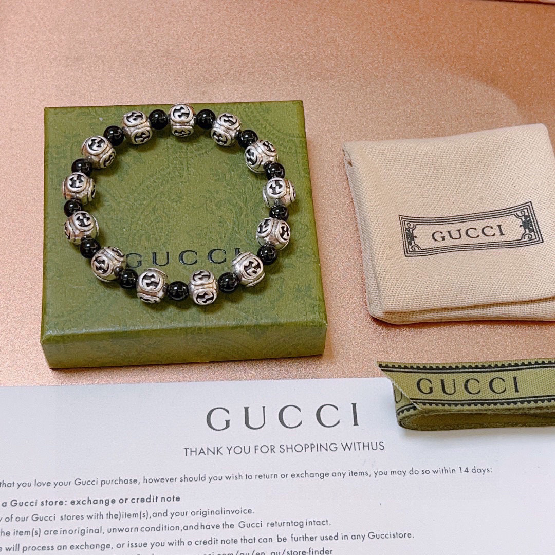 Gucci Black Onyx Vintage Bracelet