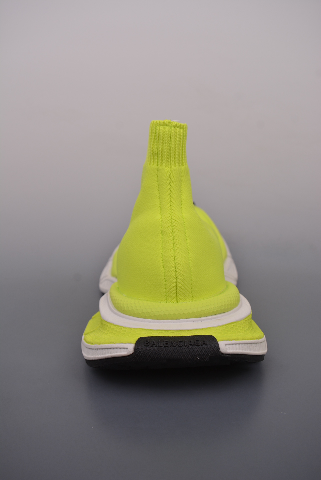 BALENCIAGA 3XL Knit Mid Sneakers Fluorescent Yellow