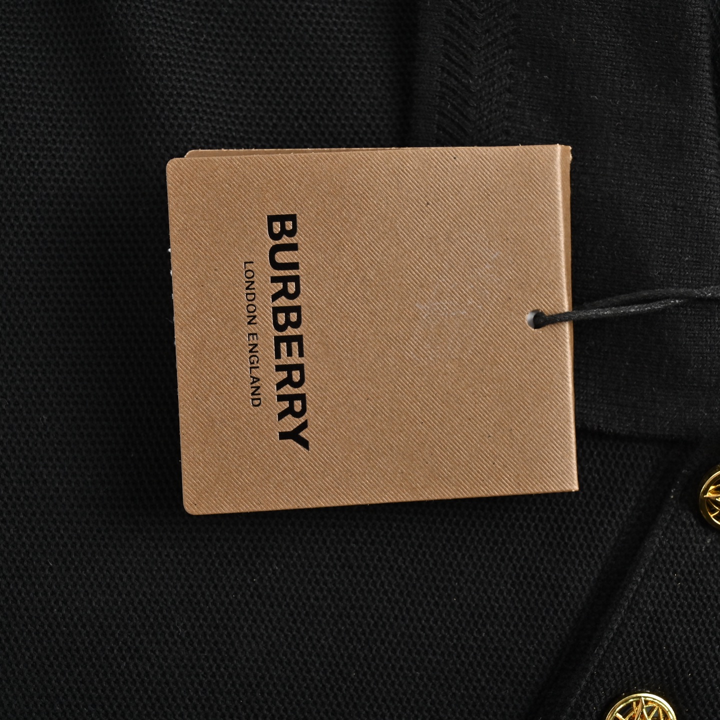 Burberry Gold Button Logo Polo Short Sleeve