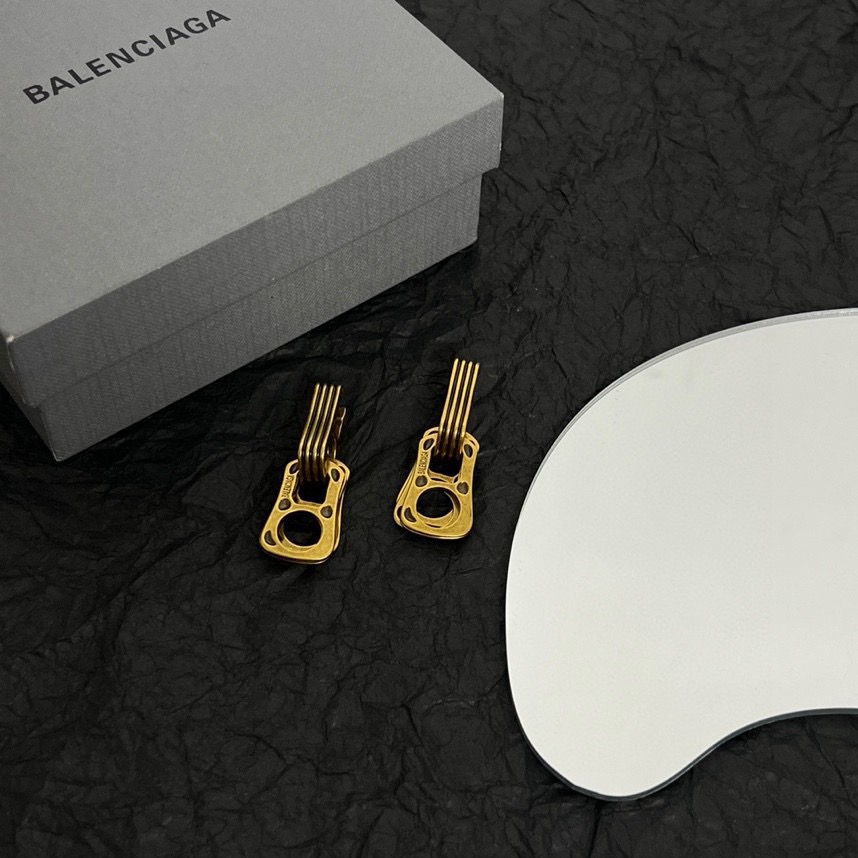 Balenciaga zipper pull earrings